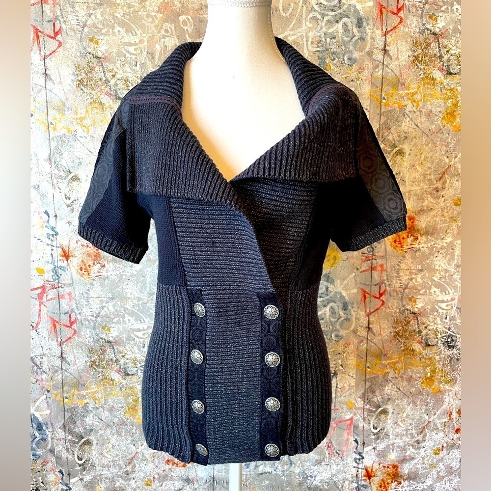 ANGELS NEVER DIE ANVRDIE Black Double Breasted Sweater.